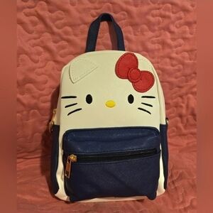 NEW Hello Kitty Adjustable Mini‎ Backpack Bag Blue & White